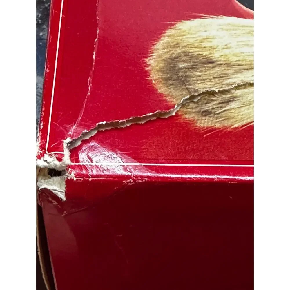 NEW 1985 Old Spice Shaving Mug, Boar Bristle Shaving Brush damaged box